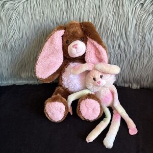 Build a Bear Brown Floppy Ear Bunny Rabbit Plush Stuffed Animal Easter Retired +